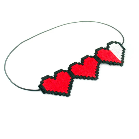 Retro Gamer Life Hearts Headband 🎮❤️