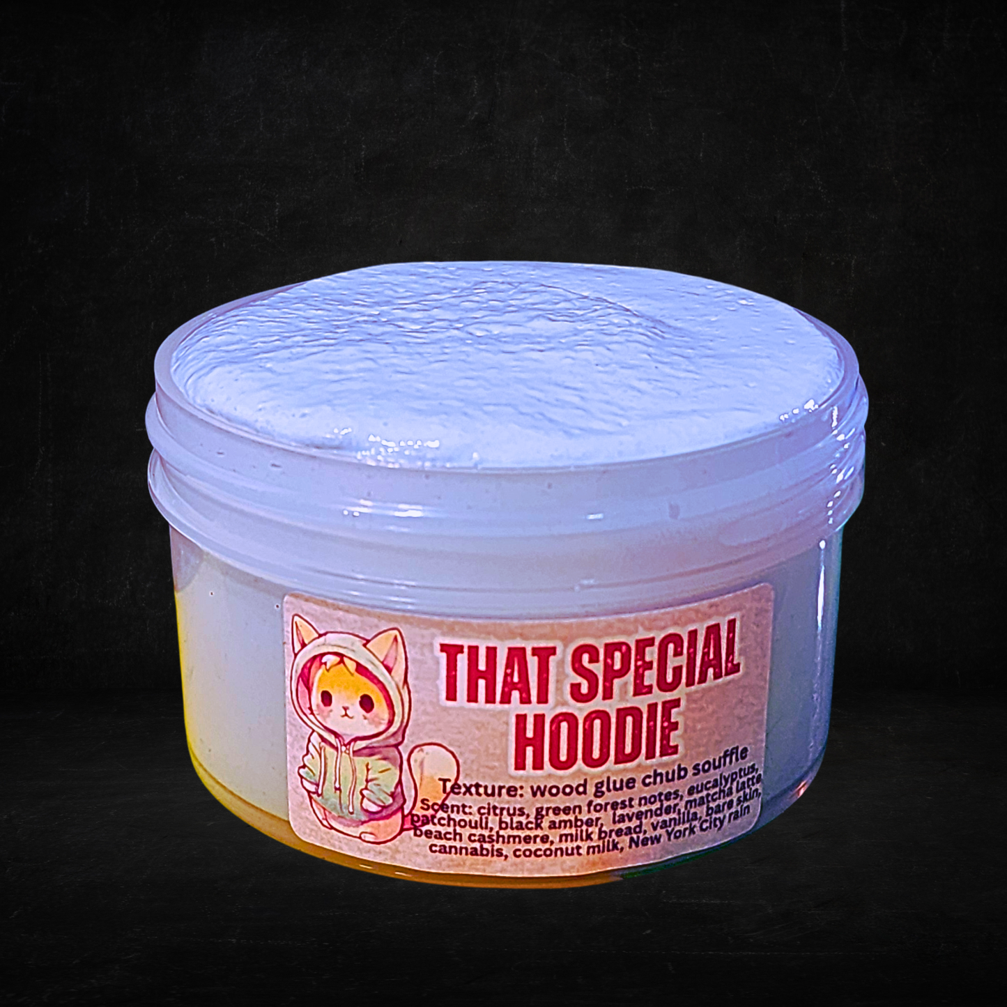 That Special Hoodie – Chonk Soufflé Slime (6oz) | Wood Glue Plush Texture | Cozy Comfort Scent