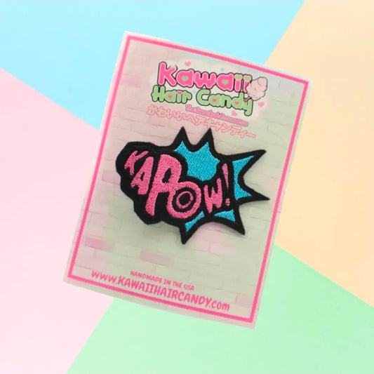 Superhero “Kapow!” Hair Clip – Pink & Blue 💥