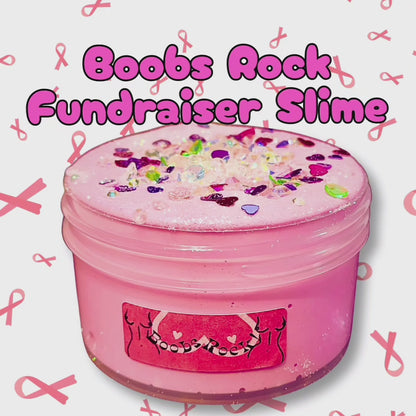 Boobs Rock Fundraiser Slime – Champagne Slay | Vanilla Champagne, Vanilla Cream, Strawberries, & Lychee Jelly Scent | 100% of Profits Donated