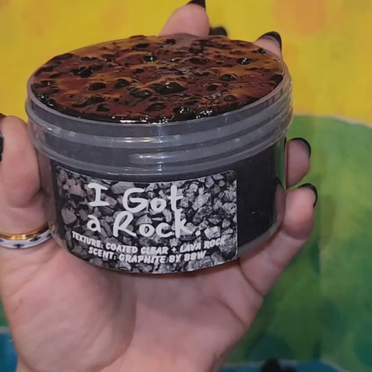 I Got a Rock – Pebble LEGO Slime (6oz) | Crunchy Texture | Semi-Coated | Dirt & BBW Graphite Scent