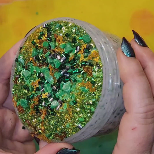 Take My Money – Bingsu Silica Crunch Slime (6oz) | Thick Jiggly Base | Green Crunch | Sweet Grass & Bergamot Scent