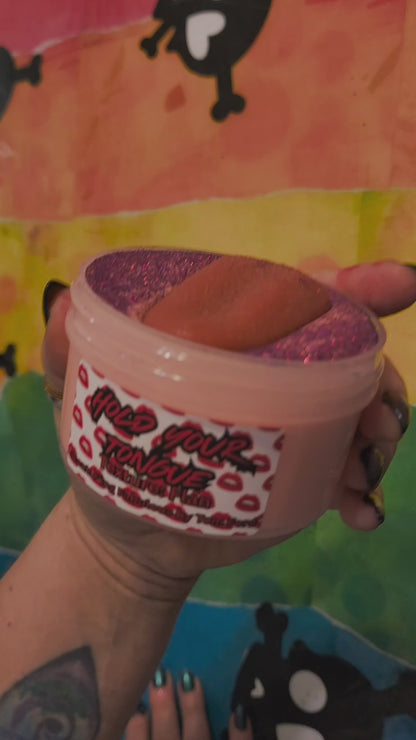 Hold Your Tongue – Flan Texture Slime | Thanksgiving Stress Relief Slime | Tom Ford Inspired Scent | Extra Thick Glue All Glossy Stretchy Texture