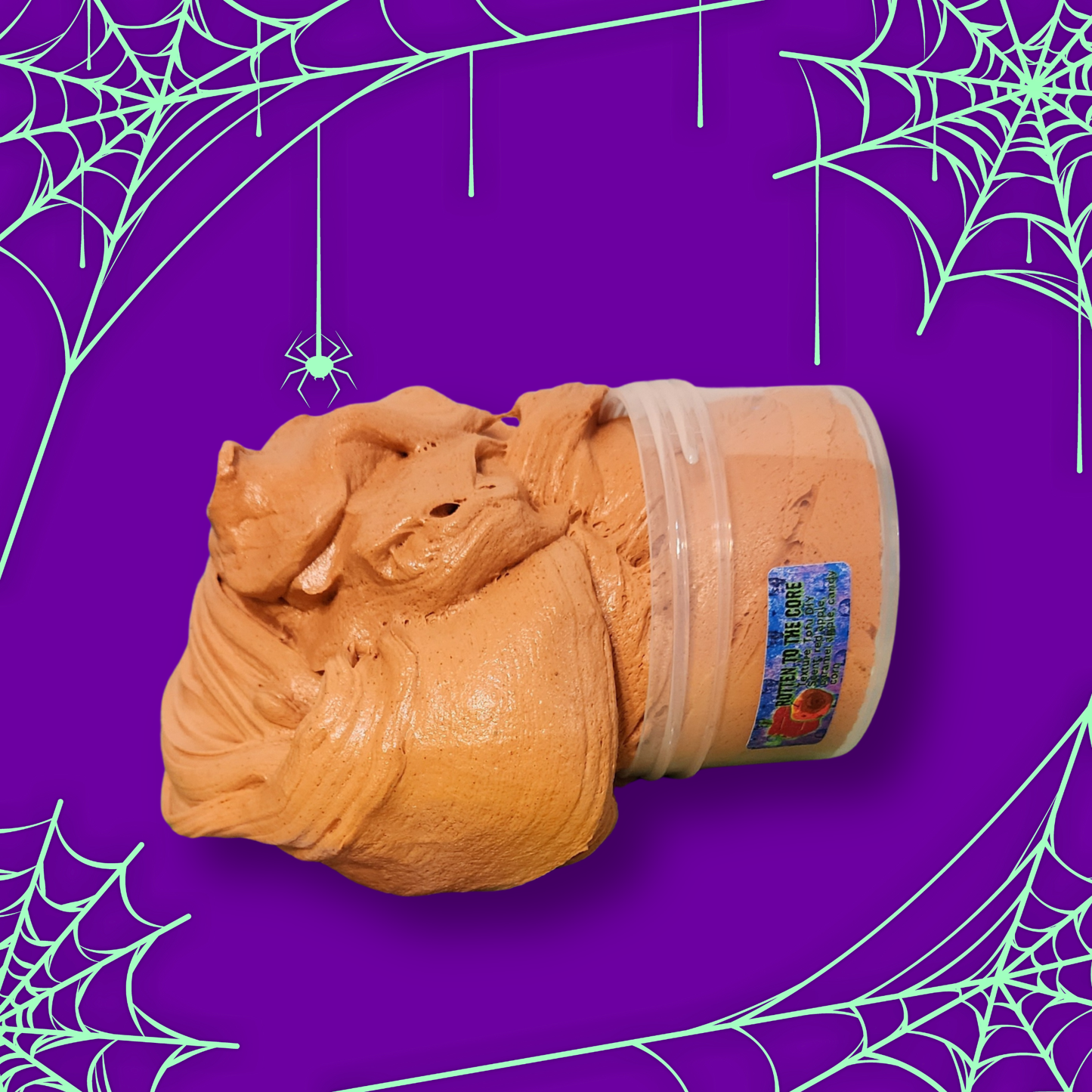 Rotten to the Core Slime | Tofu DIY Clay Slime | Red Apple, Caramel Apple & Candy Corn Scent | Halloween Witch Apple Slime