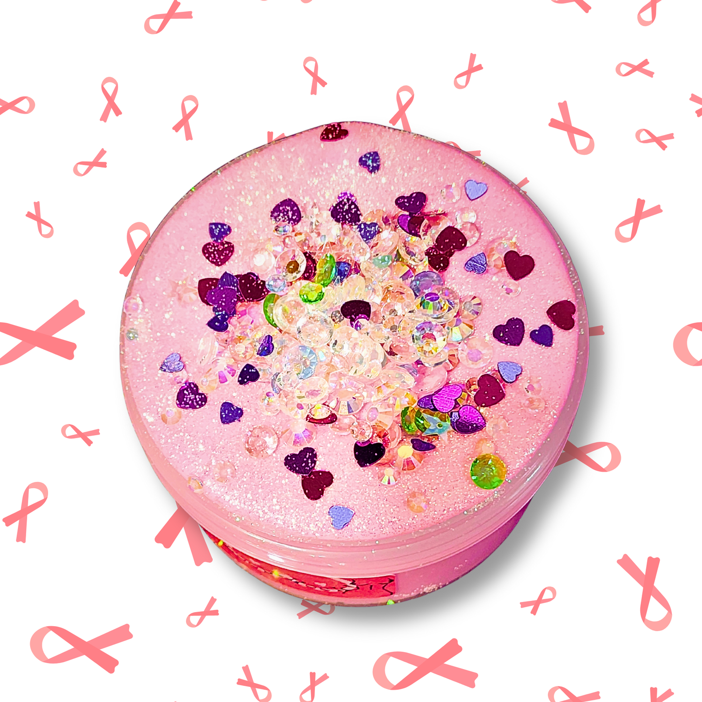 Boobs Rock Fundraiser Slime – Champagne Slay | Vanilla Champagne, Vanilla Cream, Strawberries, & Lychee Jelly Scent | 100% of Profits Donated