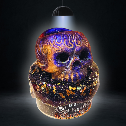 Black Friday Slime – Perlite Jelly DIY (6oz) | Skull Clay Topper | Inflating Textured Slime | Lord of Misrule Scent