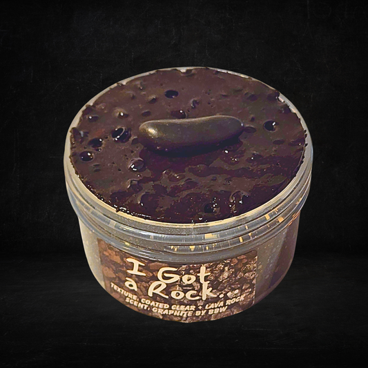 I Got a Rock – Pebble LEGO Slime (6oz) | Crunchy Texture | Semi-Coated | Dirt & BBW Graphite Scent