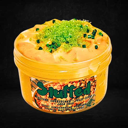 Stuffed – Cheesecake Jelly Cube Slime (6oz) | Thanksgiving Stuffing Slime | Savory or Sweet Bakery Scent | Korean Jelly Cube Java Chip Texture