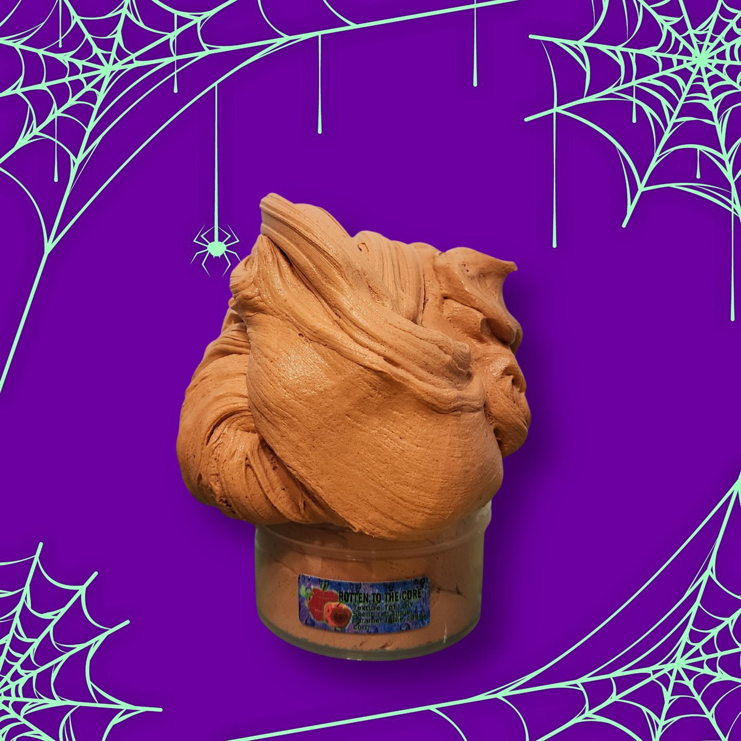 Rotten to the Core Slime | Tofu DIY Clay Slime | Red Apple, Caramel Apple & Candy Corn Scent | Halloween Witch Apple Slime