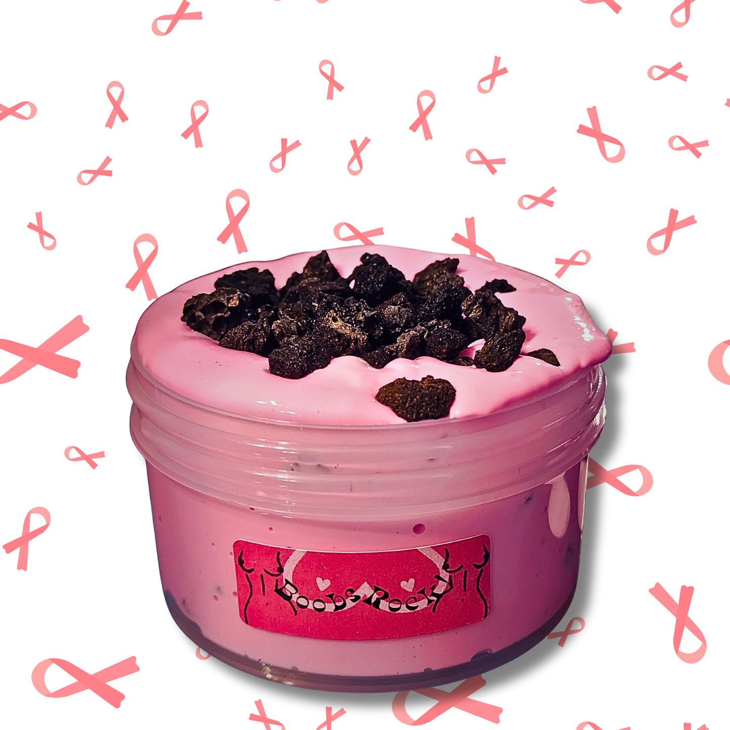 Boobs Rock Fundraiser Slime – Champagne Slay | Vanilla Champagne, Vanilla Cream, Strawberries, & Lychee Jelly Scent | 100% of Profits Donated