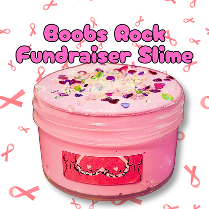 Boobs Rock Fundraiser Slime – Champagne Slay | Vanilla Champagne, Vanilla Cream, Strawberries, & Lychee Jelly Scent | 100% of Profits Donated