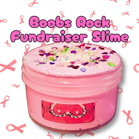 Boobs Rock Fundraiser Slime – Champagne Slay | Vanilla Champagne, Vanilla Cream, Strawberries, & Lychee Jelly Scent | 100% of Profits Donated