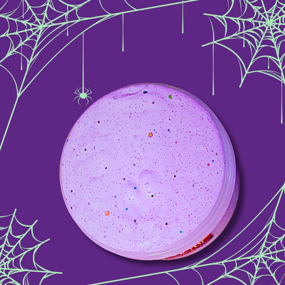 Spooky B*tch Slime 6oz – Thick Glossy Slime for Adults | Patchouli & Cedar Scented | Halloween Slime with Glitter & Fimos