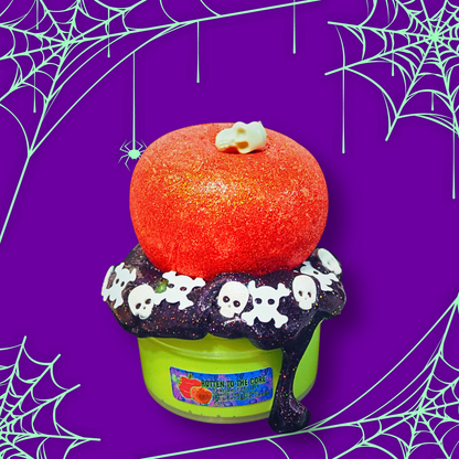 Rotten to the Core Slime | Tofu DIY Clay Slime | Red Apple, Caramel Apple & Candy Corn Scent | Halloween Witch Apple Slime